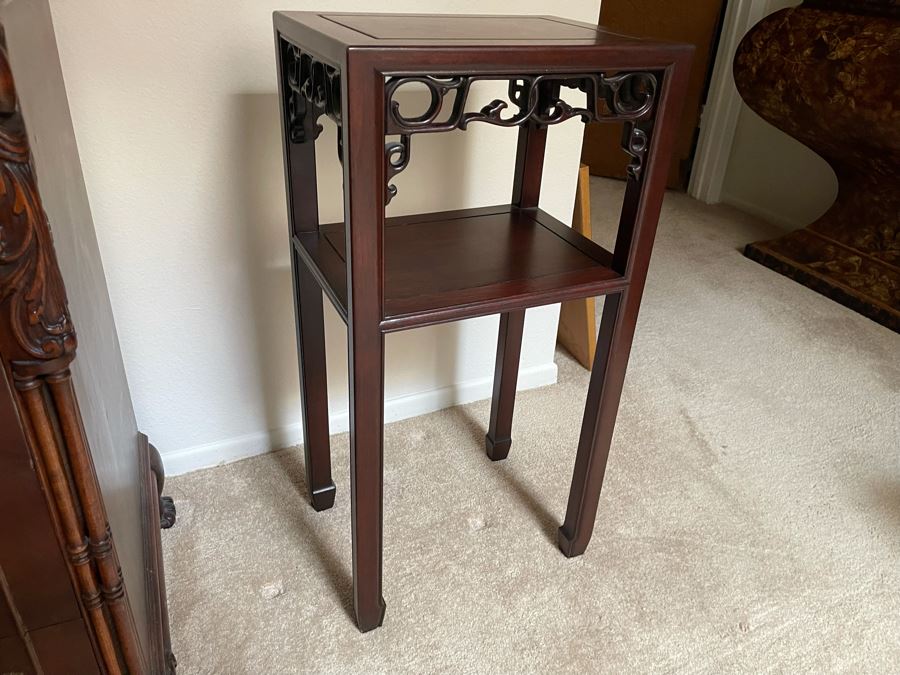 Chinese Wooden Side Table Stand 16W X 12D X 32H [Photo 4]