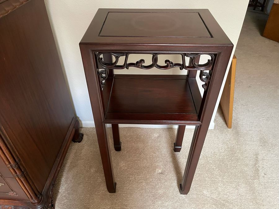 Chinese Wooden Side Table Stand 16W X 12D X 32H [Photo 3]