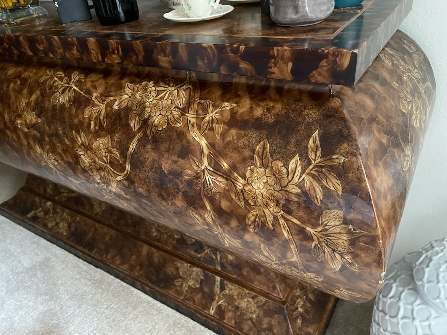 Console Entry Table 68W X 19D X 35H With Matching Wall Mirror 41W X 55H [Photo 9]