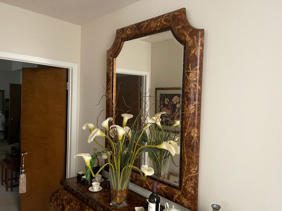 Console Entry Table 68W X 19D X 35H With Matching Wall Mirror 41W X 55H [Photo 7]