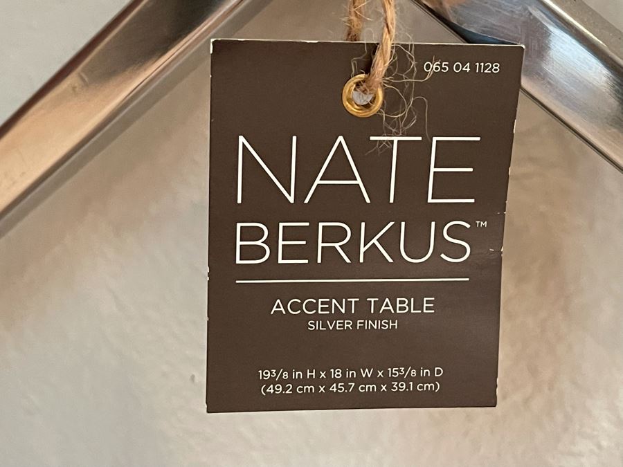 Nate Berkus Silver Finish Accent Table 18W X 15D X 19H [Photo 4]