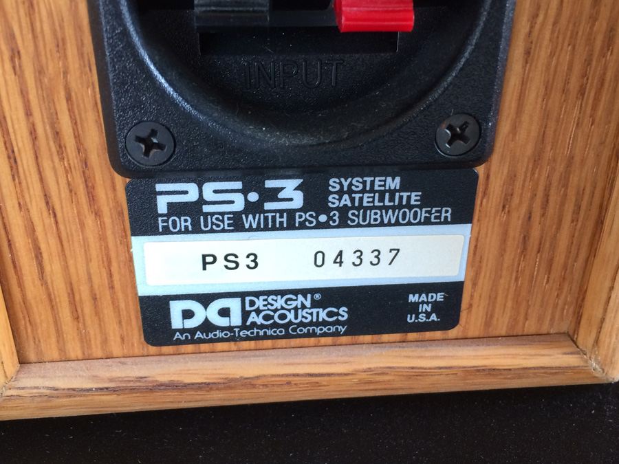 AudioTechnica Design Acoustics PS3 Speakers and Subwoofer