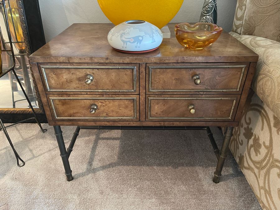 Mastercraft Furniture Hollywood Regency Chest Side Table With Drawers [Photo 2]