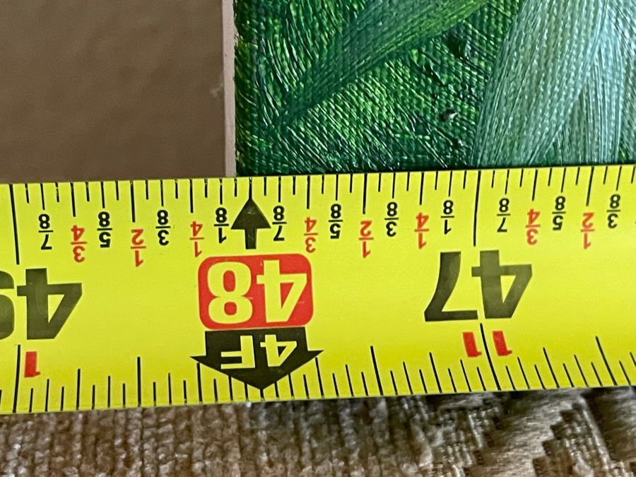 Peacock Birds Painting On Canvas Unsigned 48W X 36H [Photo 12]