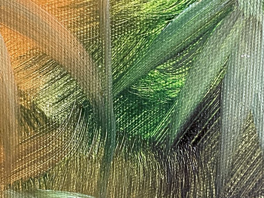 Peacock Birds Painting On Canvas Unsigned 48W X 36H [Photo 11]