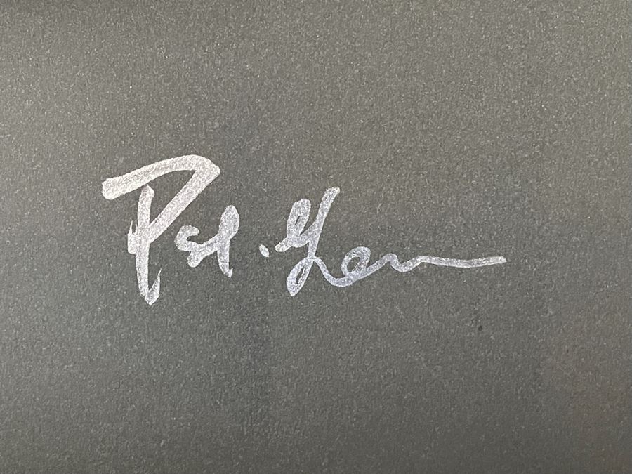 Original Signed Mixed Mixed Artwork Of Nine Framed Hand Painted Plates [Photo 4]