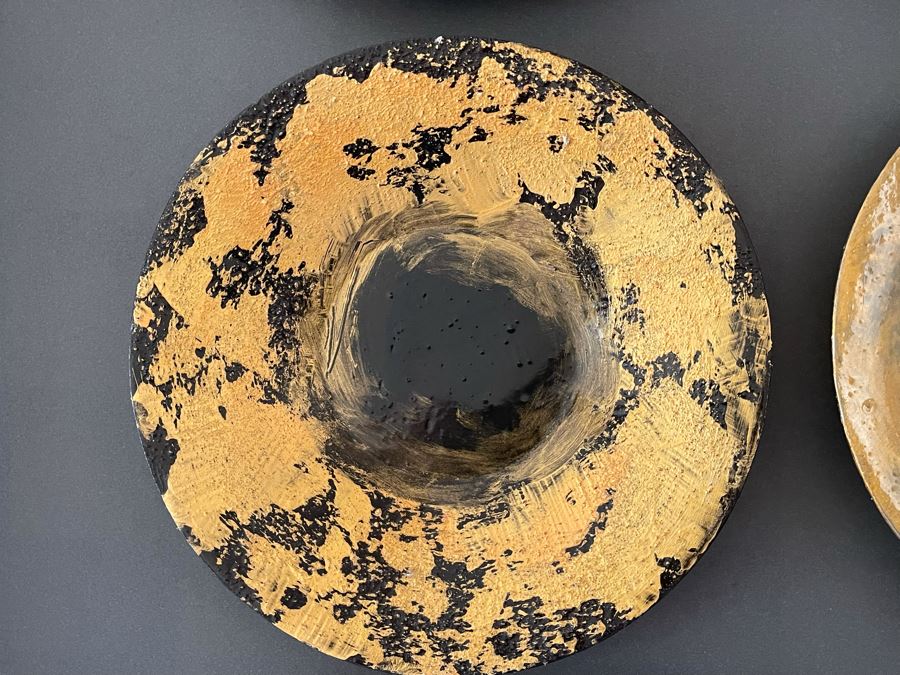 Original Signed Mixed Mixed Artwork Of Nine Framed Hand Painted Plates [Photo 9]