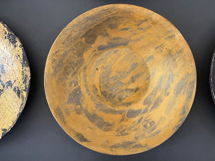 Original Signed Mixed Mixed Artwork Of Nine Framed Hand Painted Plates [Photo 10]