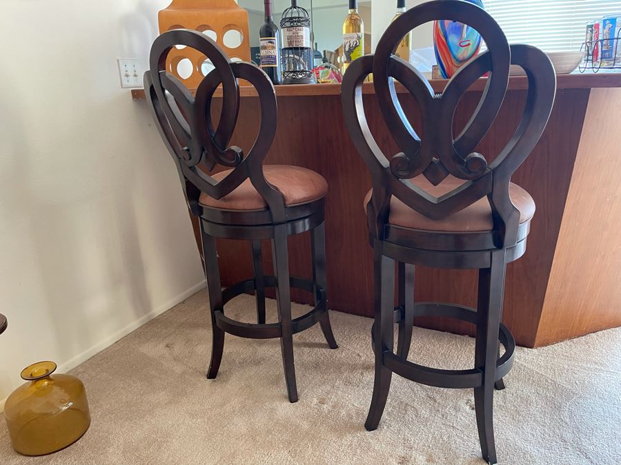 Pair Of Artistica Swivel Barstools 19W X 29H Seat Height X 47H [Photo 4]
