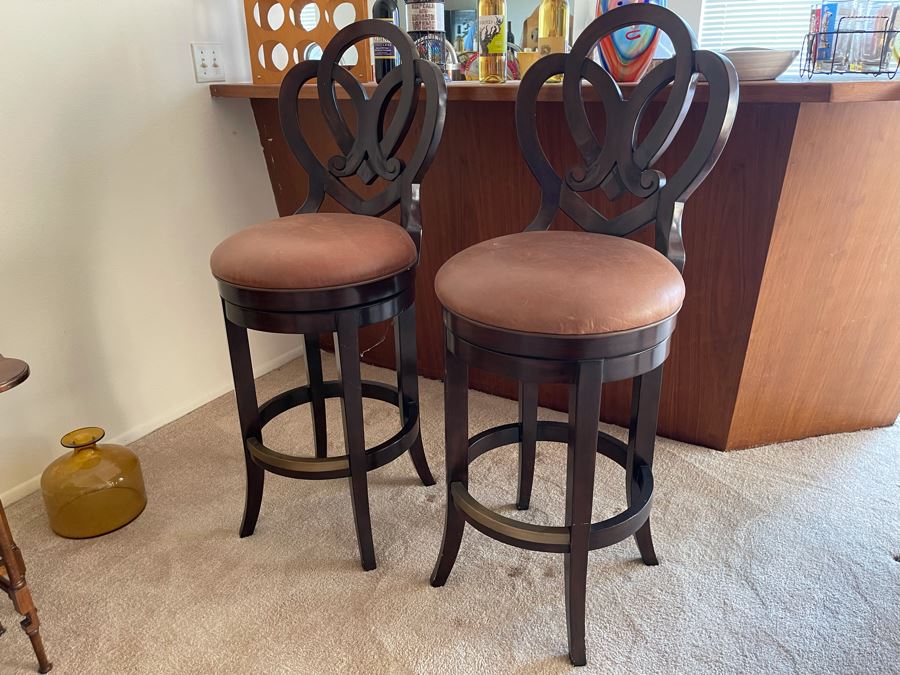 Pair Of Artistica Swivel Barstools 19W X 29H Seat Height X 47H [Photo 3]