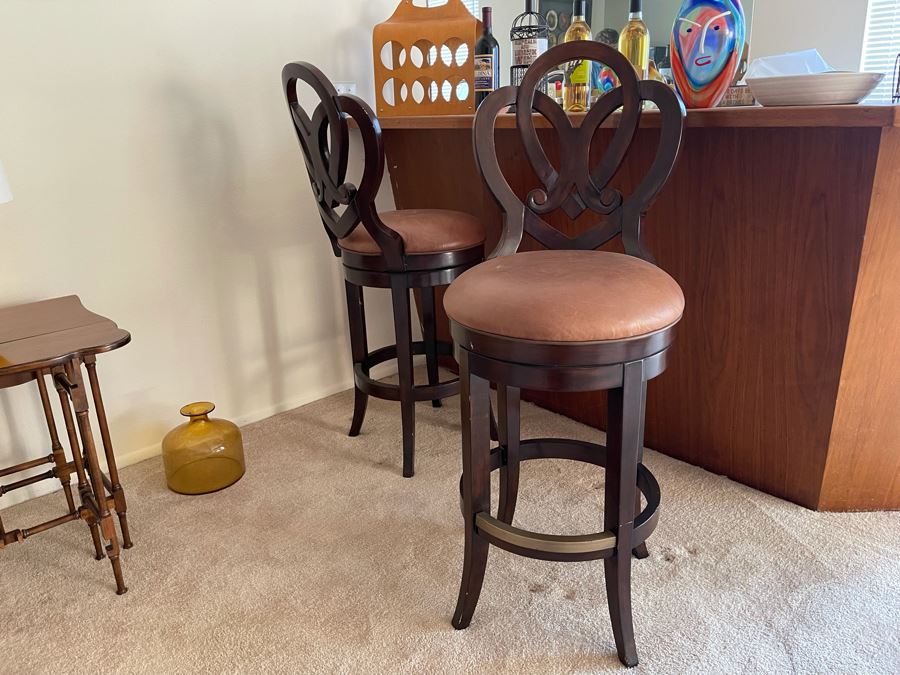 Pair Of Artistica Swivel Barstools 19W X 29H Seat Height X 47H [Photo 5]