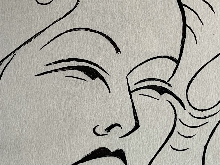 Original Ken Fallin Framed Caricature Artwork Client Paid $400 Just For Professional Gold Framing 19.5W X 29.5H [Photo 8]