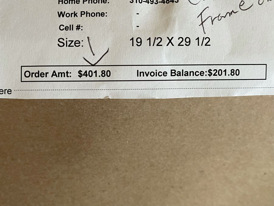 Original Ken Fallin Framed Caricature Artwork Client Paid $400 Just For Professional Gold Framing 19.5W X 29.5H [Photo 12]