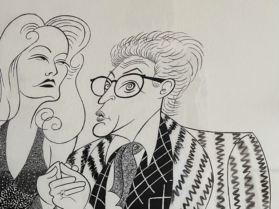 Original Ken Fallin Framed Caricature Artwork Client Paid $400 Just For Professional Gold Framing 19.5W X 29.5H [Photo 6]