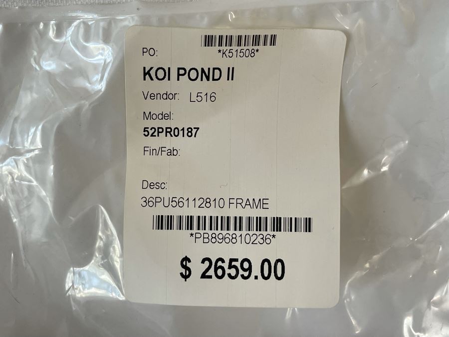 VERY LARGE (Looks Small In Photos) Koi Pond II Canvas Print 7'H X 56'W Retails $2,659 [Photo 15]