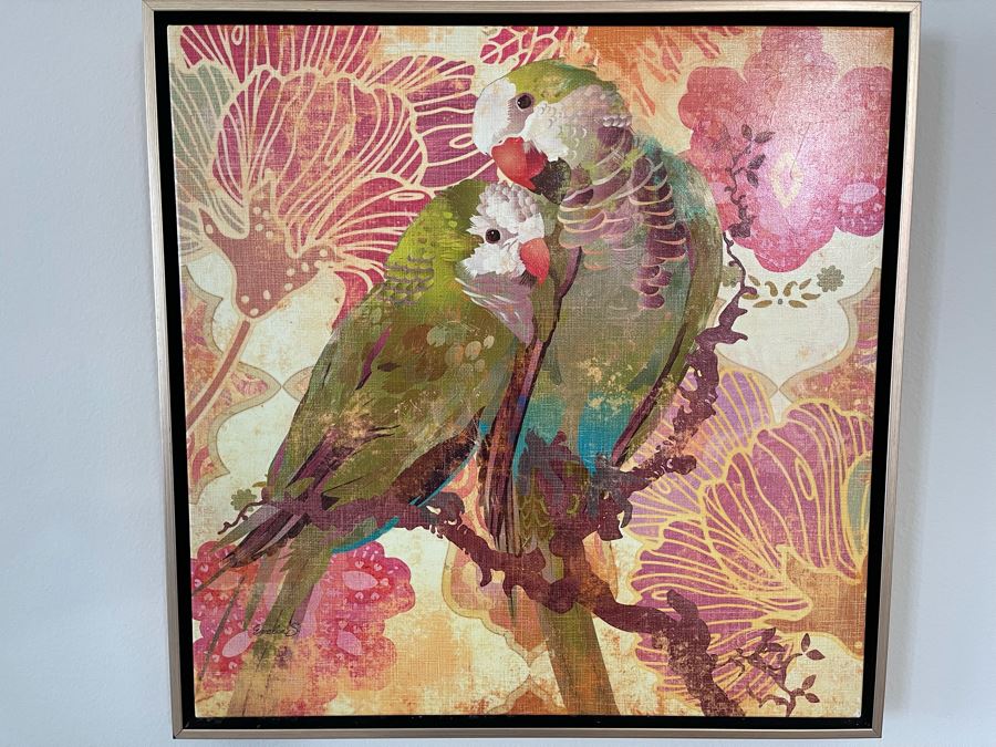 Framed Fine Feathered Friends III Canvas Print By Evelia 25.5W X 25.5H Retails $299 [Photo 1]