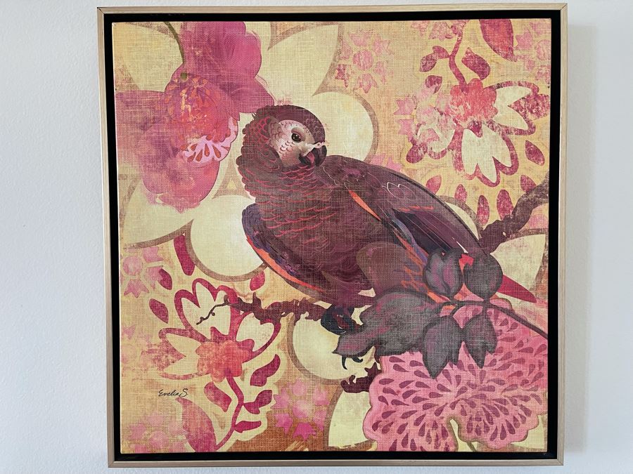 Framed Fine Feathered Friends II Canvas Print By Evelia 25.5W X 25.5H Retails $299 [Photo 2]