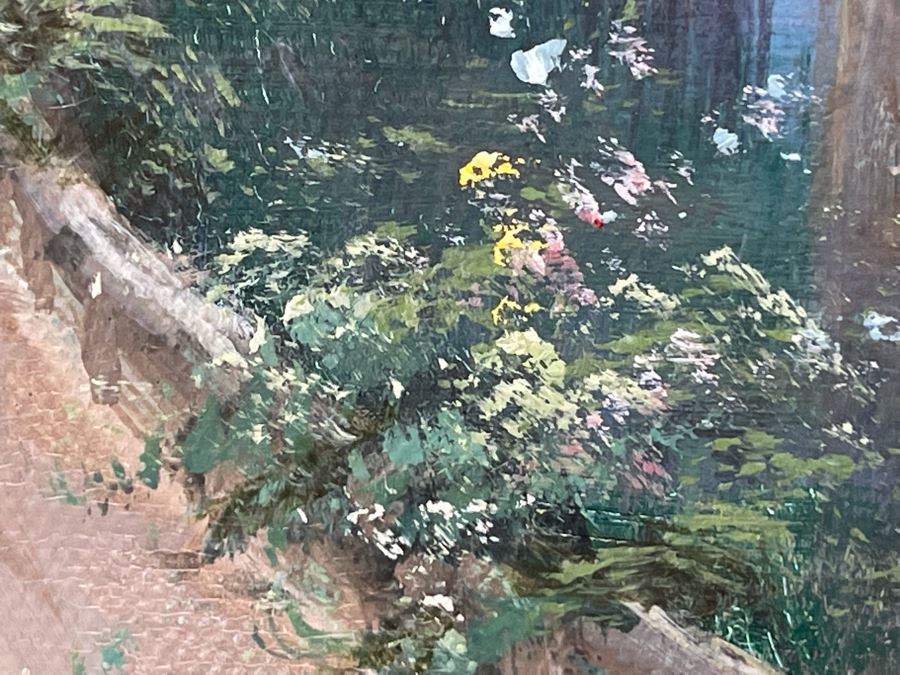 Large Signed Painting Of Cranes In Flight Signature Illegible 36W X 48H [Photo 11]