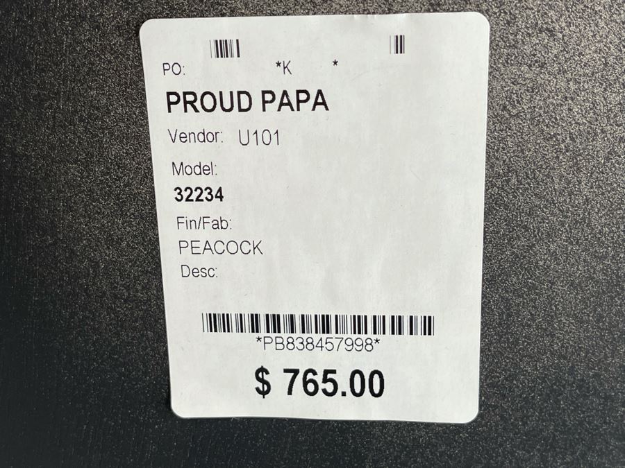 Uttermost Peacock Print On Board Titled Proud Papa 4' X 6' Retails $765 [Photo 7]