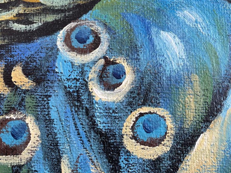 Uttermost Peacock Print On Board Titled Proud Papa 4' X 6' Retails $765 [Photo 3]