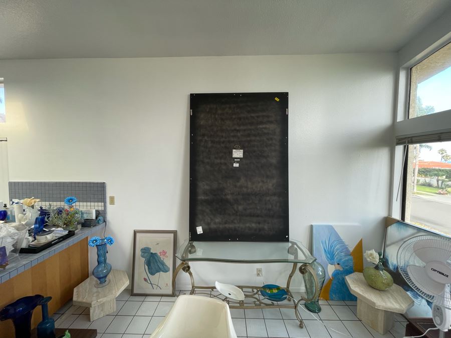 Uttermost Peacock Print On Board Titled Proud Papa 4' X 6' Retails $765 [Photo 9]