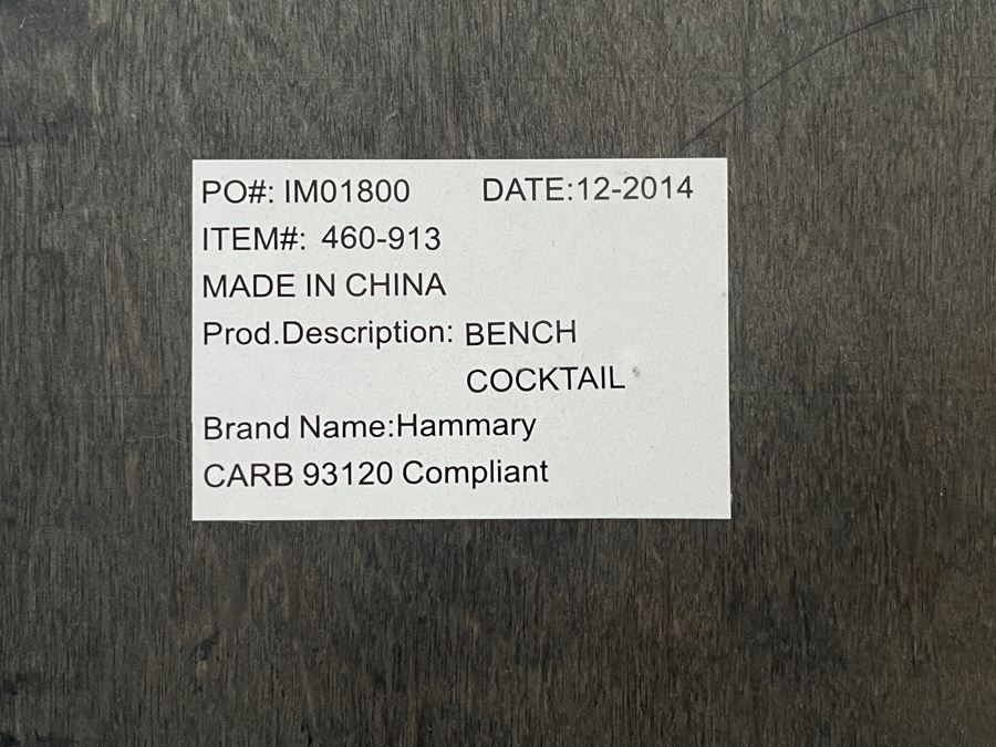 Hammary Furniture Modern Chrome Tufted Cocktail Bench [Photo 8]