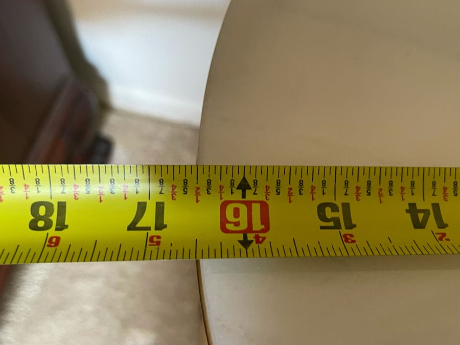 Modern Occasional Table With Metal Base And Marble Top 16.5W X 20H [Photo 4]