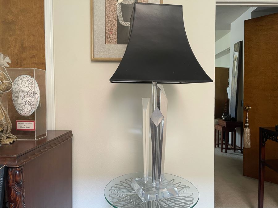 Modernist Lucite Table Lamp 34H [Photo 2]