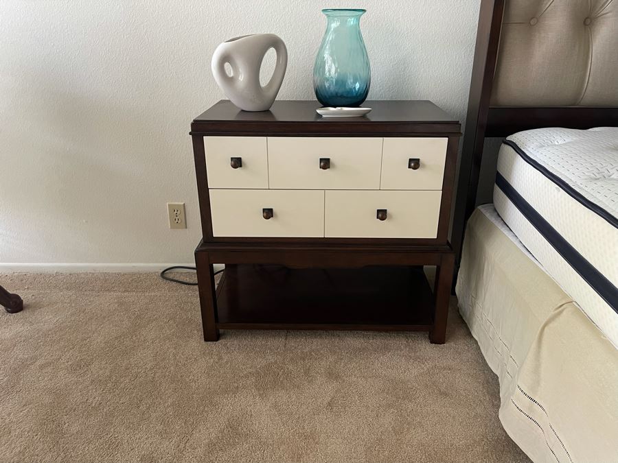 Pair Of Hooker Furniture Modern Black And White Nightstands 31W X 16D X 29H [Photo 4]