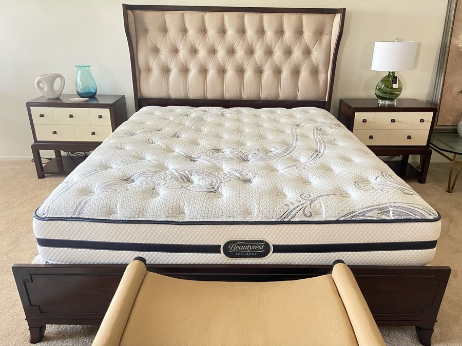 Pair Of Hooker Furniture Modern Black And White Nightstands 31W X 16D X 29H [Photo 3]