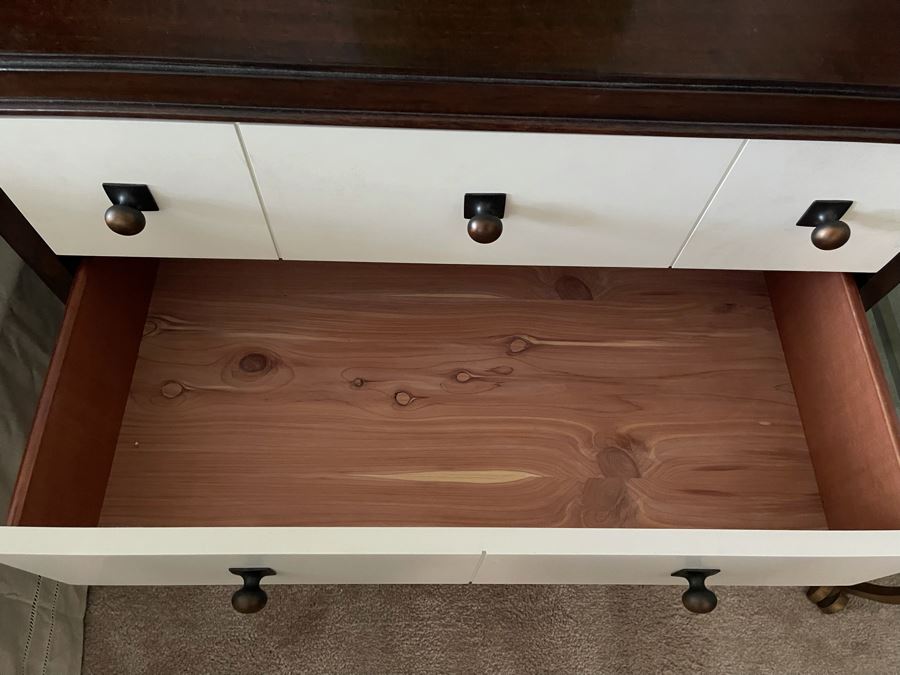 Pair Of Hooker Furniture Modern Black And White Nightstands 31W X 16D X 29H [Photo 13]