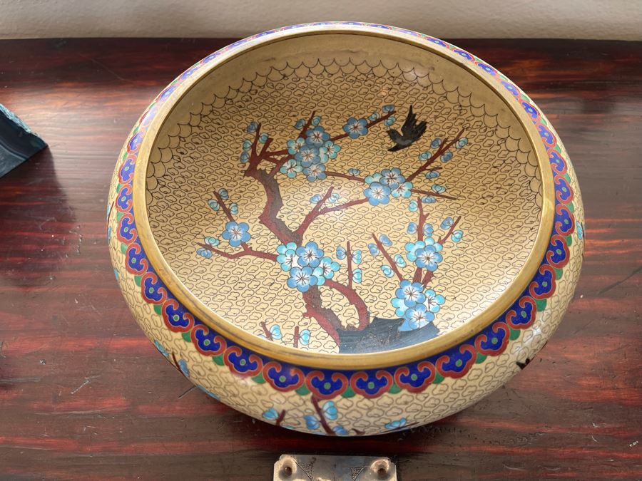 Chinese Cloisonne Bowl With Stand 9.5W X 3H [Photo 1]