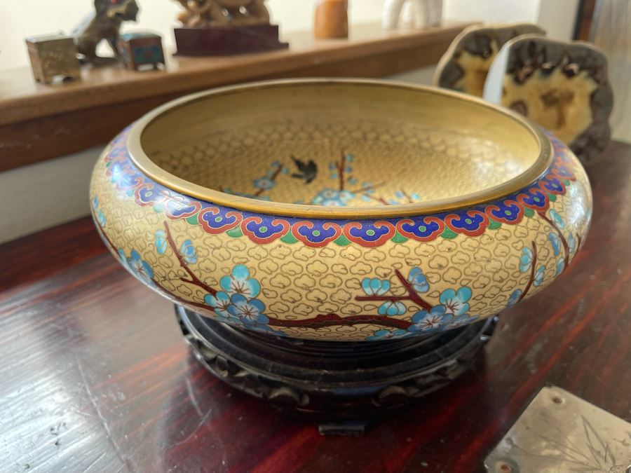 Chinese Cloisonne Bowl With Stand 9.5W X 3H [Photo 5]