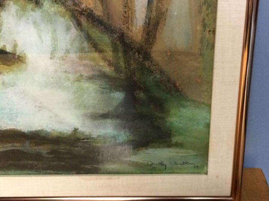 Dorothy Stratton King Mid-Century Abstract Original Oil Painting 1959 - Sea Floor No 1 [Photo 4]