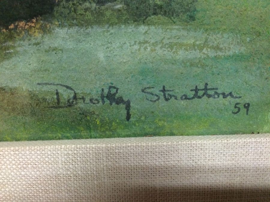 Dorothy Stratton King Mid-Century Abstract Original Oil Painting 1959 - Sea Floor No 1 [Photo 7]