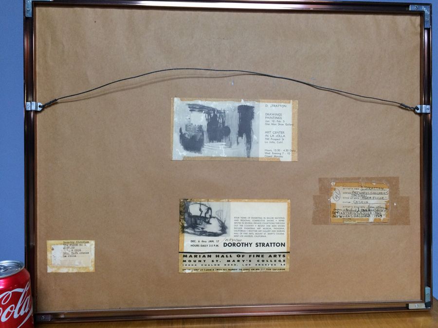 Dorothy Stratton King Mid-Century Abstract Original Oil Painting 1959 - Sea Floor No 1 [Photo 9]