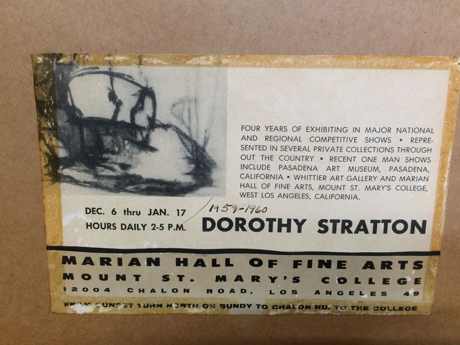 Dorothy Stratton King Mid-Century Abstract Original Oil Painting 1959 - Sea Floor No 1 [Photo 11]