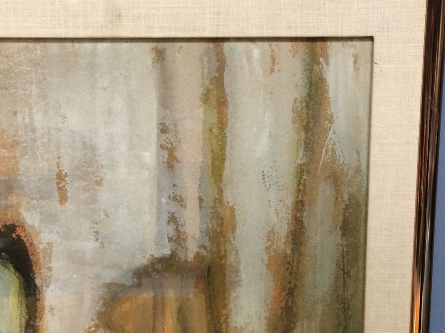 Dorothy Stratton King Mid-Century Abstract Original Oil Painting 1959 - Sea Floor No 1 [Photo 5]