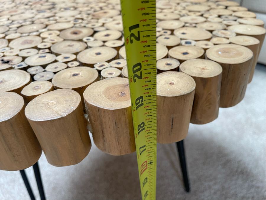 Calypso Home Modern Occasional Table With Metal Base 22W X 19H [Photo 6]