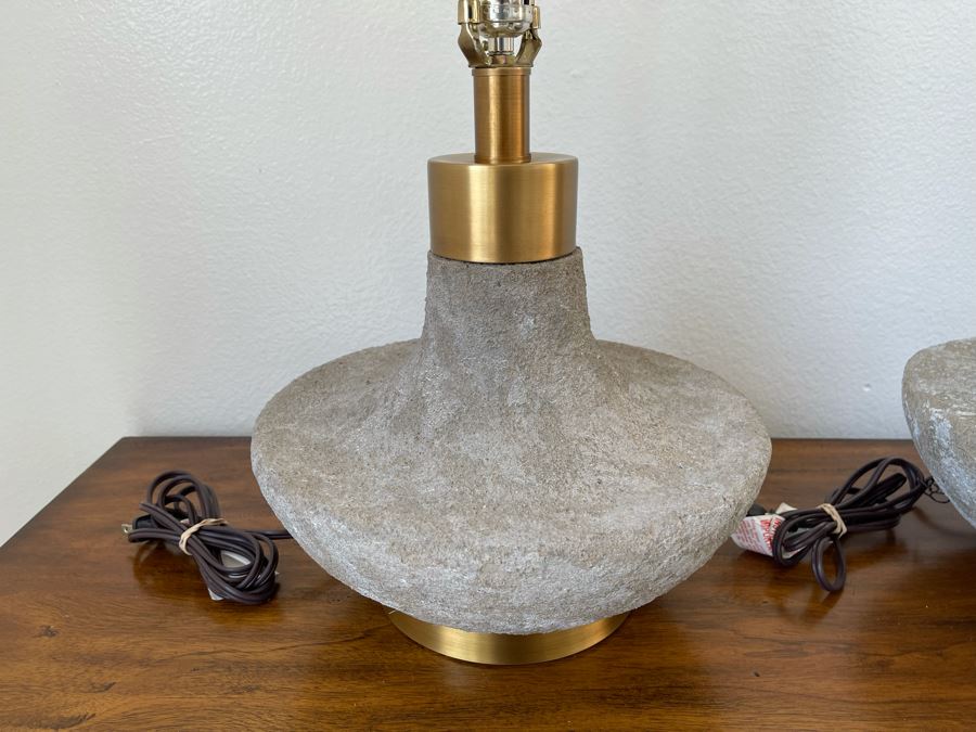 Pair Of Modern Table Lamps 27H Retails $830 [Photo 4]