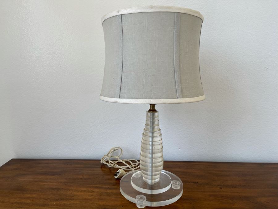 Modernist Lucite Table Lamp 22H [Photo 2]