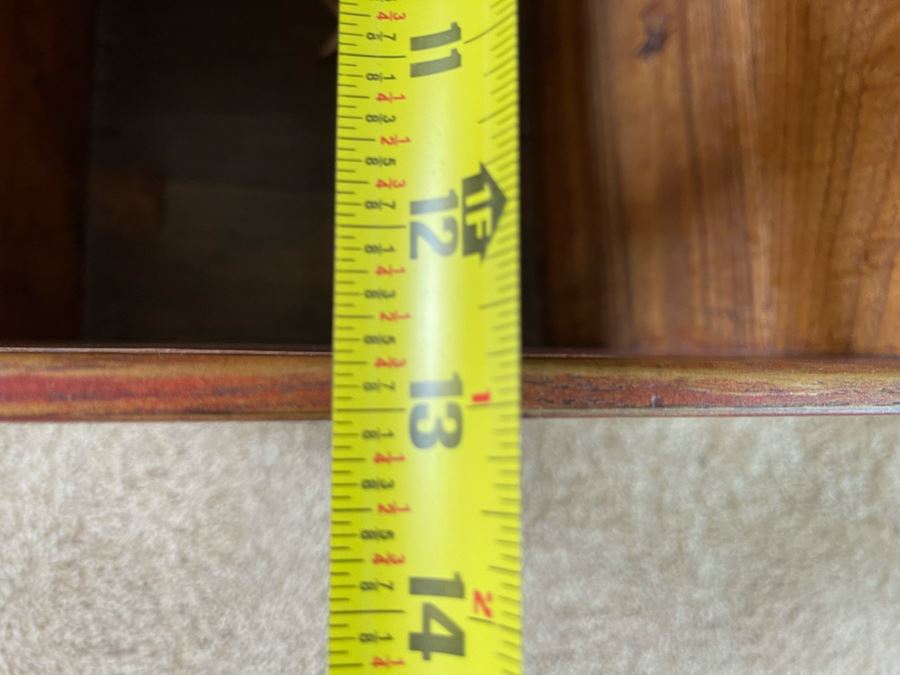 Vintage Wooden Chinese Hand Painted Red Rice Bucket 15W X 13D X 21H Retails $238 [Photo 14]