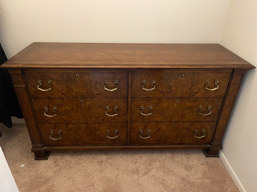 Century Furniture Burled Walnut Chest Of Drawers [Photo 3]