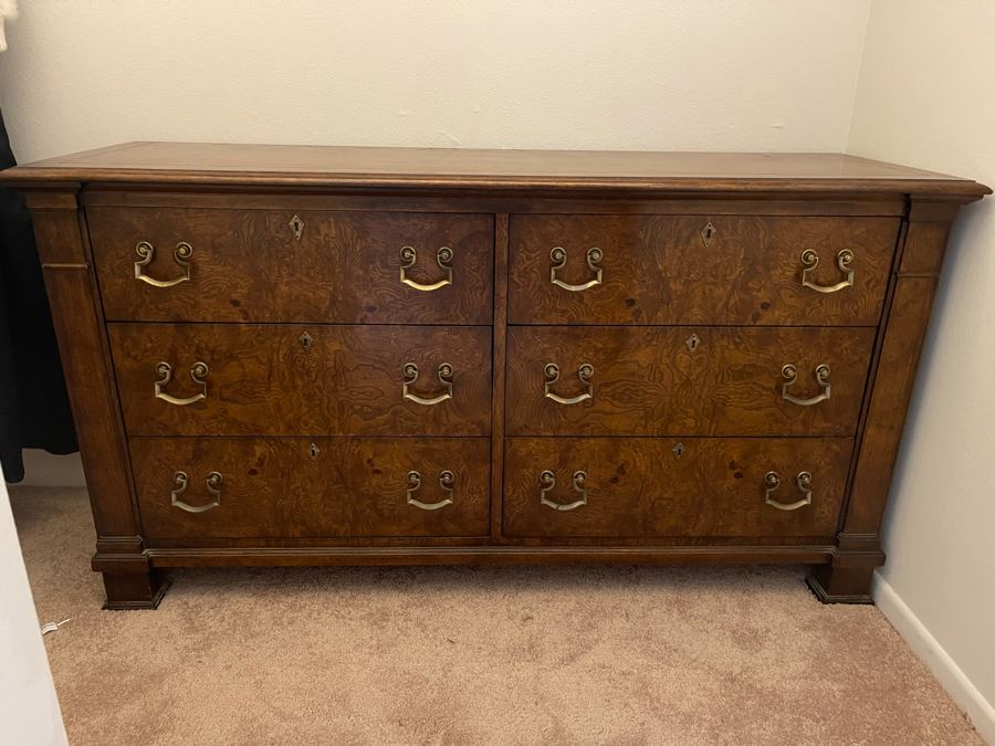 Century Furniture Burled Walnut Chest Of Drawers [Photo 6]