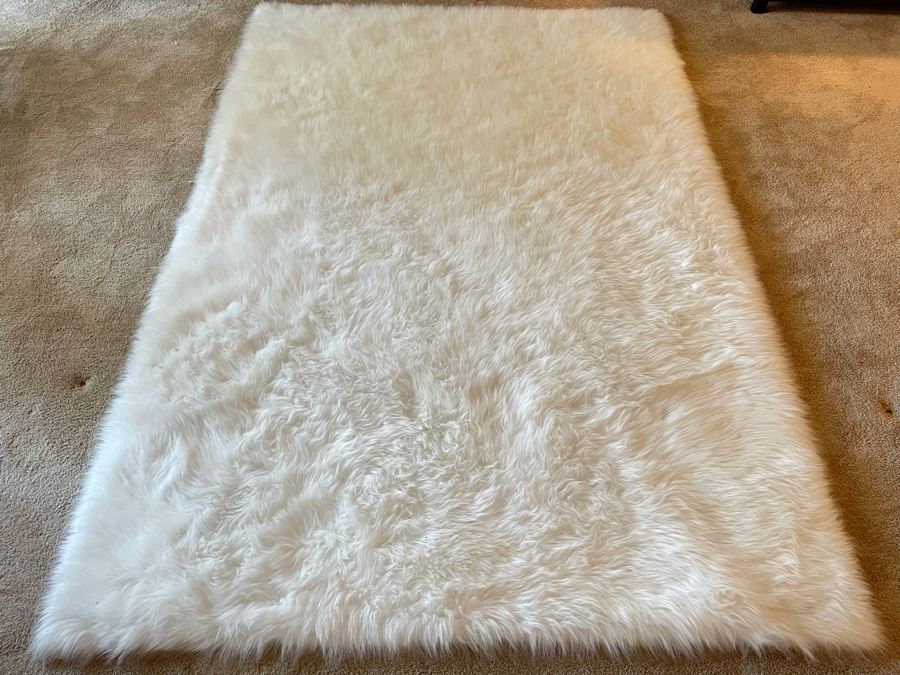 DANSO Collection Ivory Shag Rug 5' X 7'6' [Photo 3]