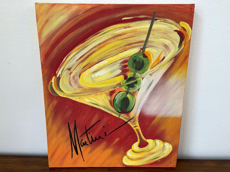 Original Martini Oil Painting 20 X 24 [Photo 2]