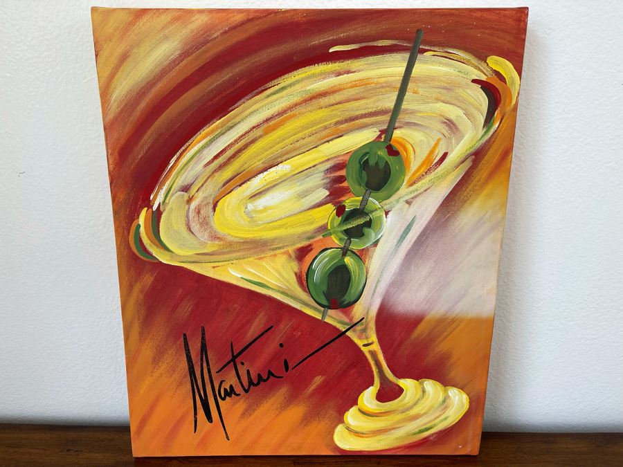 Original Martini Oil Painting 20 X 24