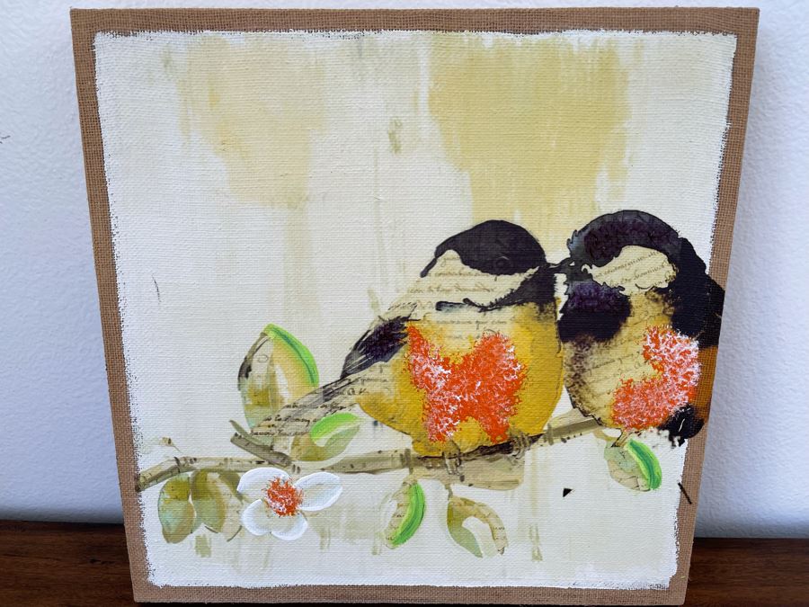 Aaron Brothers Burlap Bird Print 20 X 20 [Photo 2]