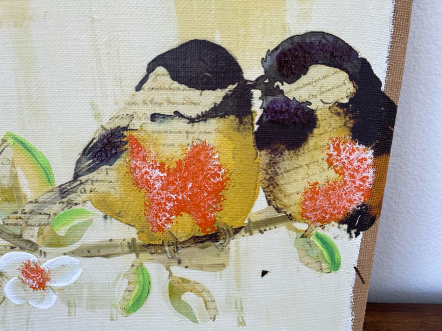 Aaron Brothers Burlap Bird Print 20 X 20 [Photo 3]