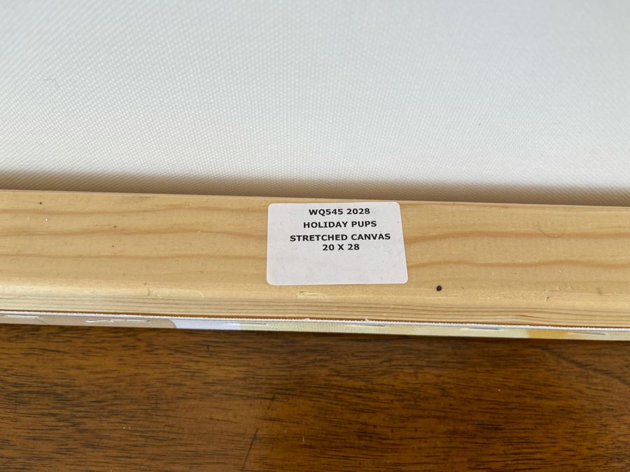 Stretched Canvas Print Titled Holiday Pups 20 X 28 [Photo 6]